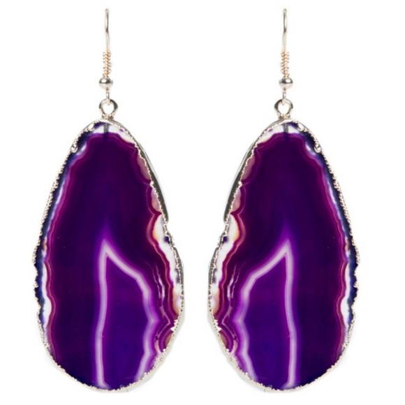 Dara Ettinger ALICE Agate Slice Earrings - Picture 3 of 3